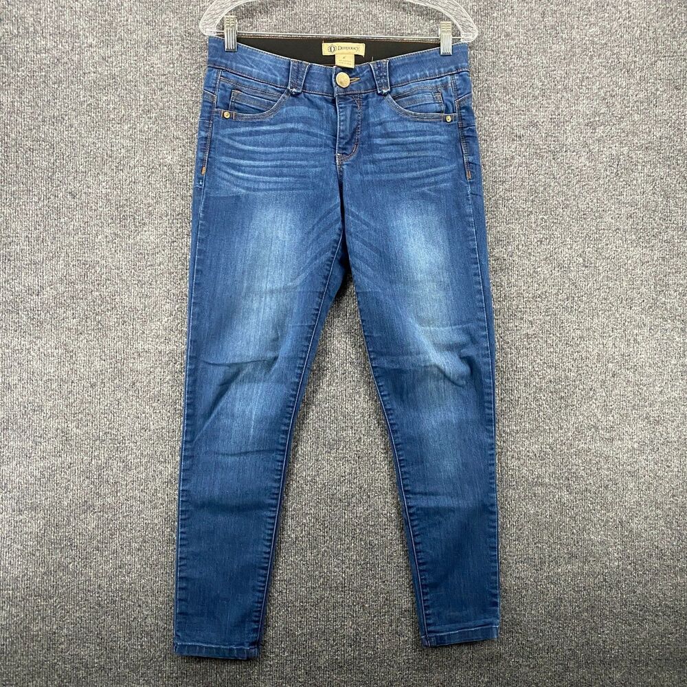 Democracy Ab Solution Jeans Womens 6 Blue Mid Rise Elastic‎ Waist Skinny Casual